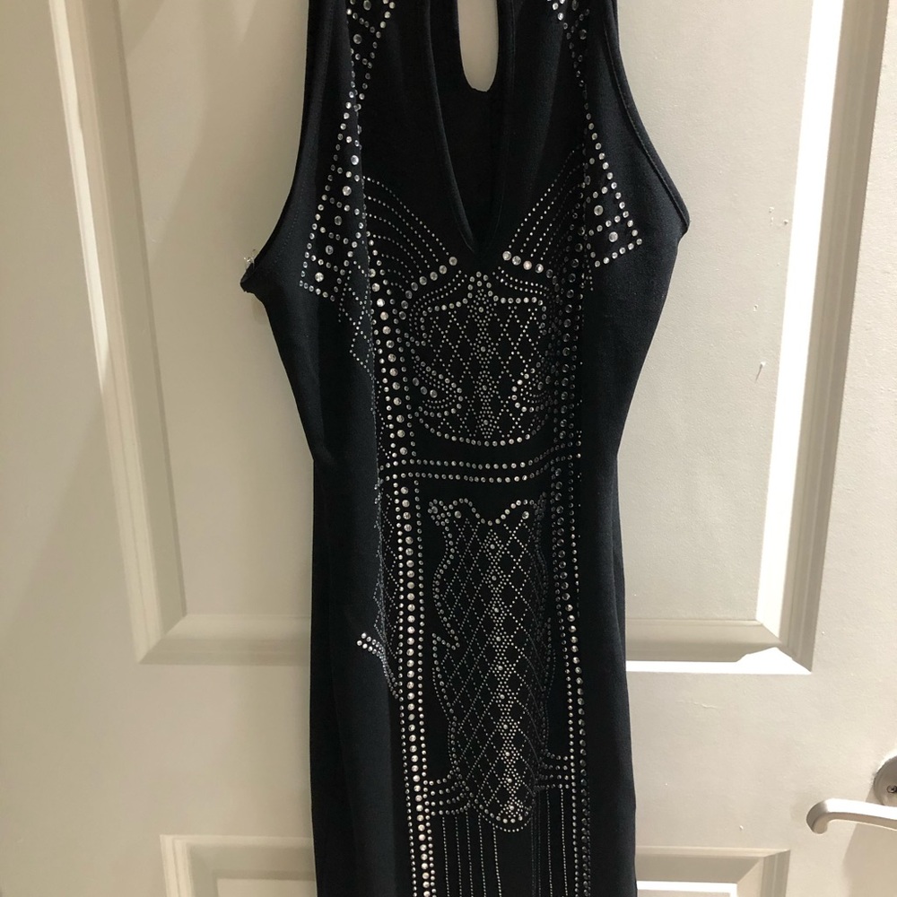 Black rhinestone party dress!